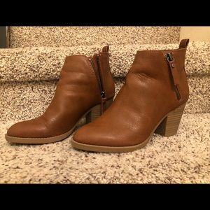 Brown booties , used